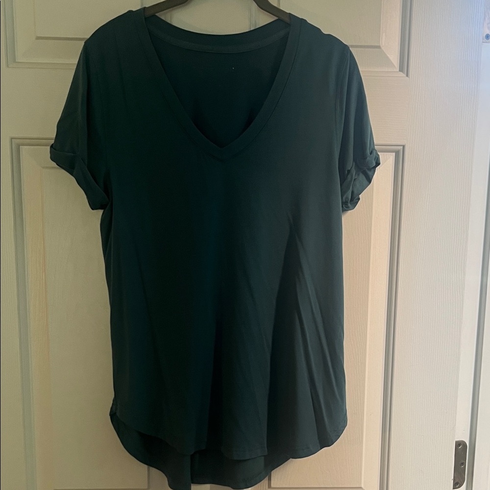 Women's V-Neck Teal Top